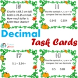 Fall Theme Decimal Task Cards Grades 4, 5, and 6