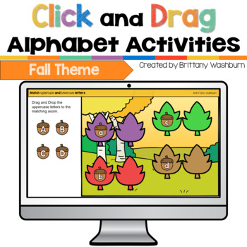Preview of Fall Theme Digital Click and Drag Practice | Technology Integration