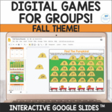 Fall Theme Digital Google Slides Games for Speech Groups a