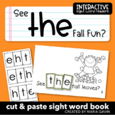 Fall Theme Emergent Reader "See THE Fall Fun?" Sight Word Book