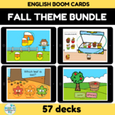 Fall Theme English Language Boom Cards Growing Bundle