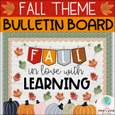 Fall Theme “Fall in Love with Learning” Boho Bulletin Boar