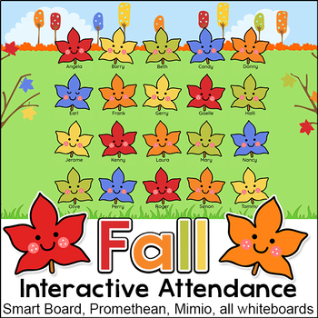 Preview of Fall Attendance with Lunch Count for Interactive Whiteboards