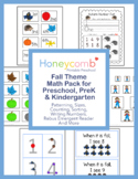 Fall Theme Math & Number Sense Pack for Preschool, PreK & 