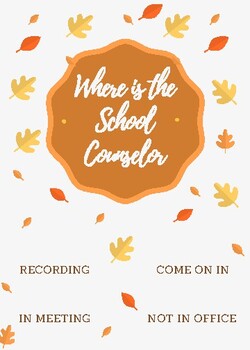 Where is the Counselor Door Sign Fall Theme