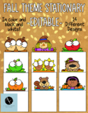 Fall Theme Stationary- 14 Different Options- Editable