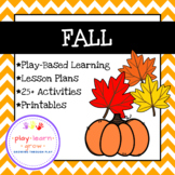 Fall Theme Unit (Preschool lesson plans, hands on learning)