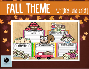 Preview of Fall Theme Writing and Craft- Pumpkins, Apples, Leaves, Sunflowers