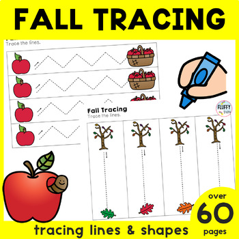 Preview of Fall Themed Activities Pre writing Tracing Lines Preschool and Toddler