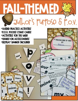 Preview of Fall-Themed Author’s Purpose & P.O.V. Activities