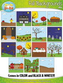 Fall Background Scenes Clipart {Zip-A-Dee-Doo-Dah Designs}