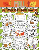Fall Themed Behavior Punch Cards
