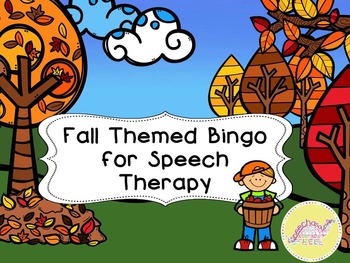 Preview of Fall Themed Bingo for Speech Therapy