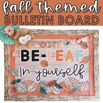 Preview of Fall Themed Bulletin Board Set - Leaves - Motivational
