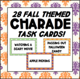 Fall Themed Charade Task Card Game