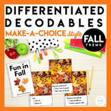 Fall-Themed Differentiated Decodable Texts: Make-a-Choice 