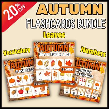Preview of Fall Themed Flashcards Bundle
