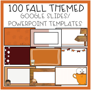 Preview of Fall Themed Google Slides / PowerPoint Background Templates Distance Learning