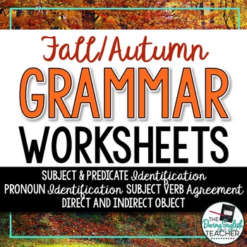 Preview of Fall Grammar Worksheets