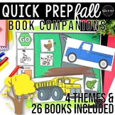 Fall Themed Hands-On Book Companions for Speech Therapy