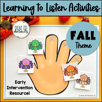 Preview of Fall Themed Learning to Listen Sounds Activities for DHH Early Intervention
