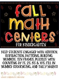 Fall Themed Math Centers - Kindergarten