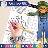 Fall Themed Mazes for Articulation