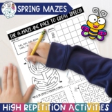 Spring Themed Mazes for Articulation