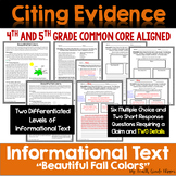 Citing Evidence: Informational Text Dependent Questions Tw