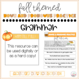 Fall Themed Nouns and Pronouns Practice