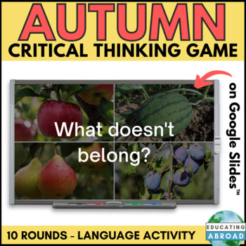 Preview of Fall Themed Oral Communication Activity to Practice Verbal Reasoning