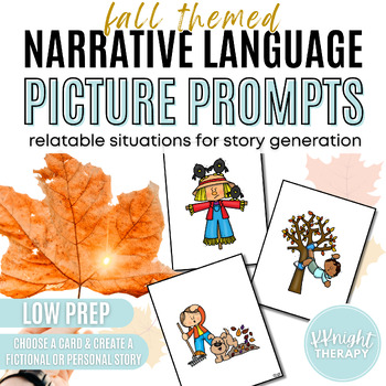 Preview of Fall Themed Picture Story Prompts for Narrative Generation | Language Speech