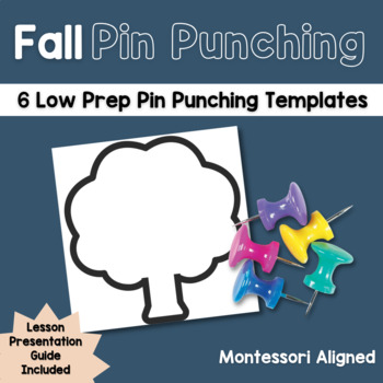 Preview of Fall Themed Pin Punching Montessori Aligned