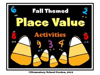 Preview of Fall Themed Place Value Activities - Comparing, Ordering and Writing Numbers