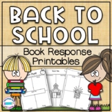Back to School Book Response Printables
