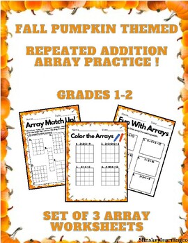Preview of Fall Themed | Repeated Addition Array Practice| Second Grade