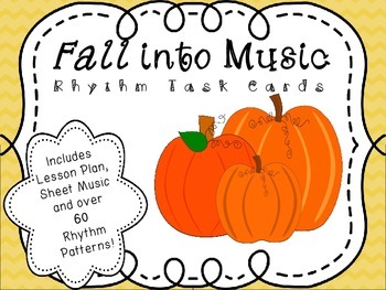 Preview of Quarter Notes, Eighth Notes, Quarter Rests - Basic Rhythm Patterns for the Fall!