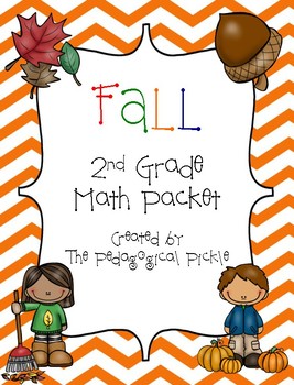 Preview of Fall Themed Second Grade Math Packet