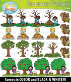 Fall Sequence Action Pictures Clipart {Zip-A-Dee-Doo-Dah Designs}