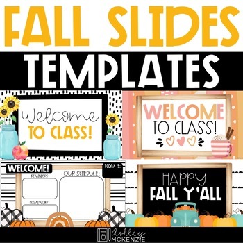 Preview of Fall Themed Slides Templates | Distance Learning | for Google Slides ™
