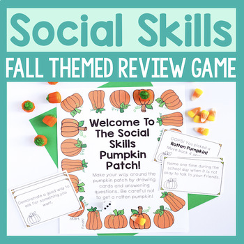 Preview of Fall Themed Social Skills Game For Social Skills & School Counseling Lessons