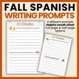 Fall-Themed Spanish Writing Prompts | High School Spanish Writing