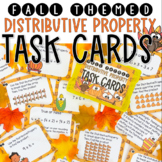Fall Themed Task Cards - Distributive Property of Multiplication