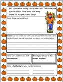 Fall Themed Three Digit Subtraction Story Problems w Regro