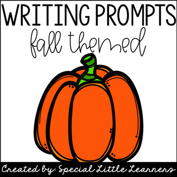 Preview of Fall Themed Writing Prompt Task Cards