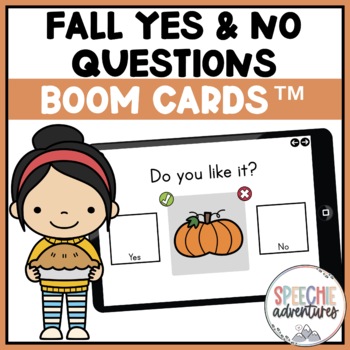 Preview of Fall Themed Yes and No Questions Boom Cards
