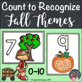 Fall Themes Count to Recognize Number Mats 0 to 10