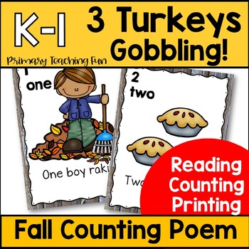 Preview of Fall Activities, Fun Fall Reading, Counting and Printing Poem and Booklets!