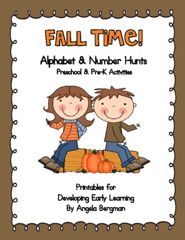 Preview of Fall Time ~ Alphabet and Number Hunt Pack