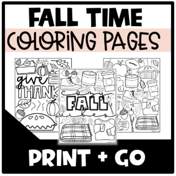 Preview of Fall Time Coloring Pages